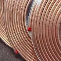 Tube en cuivre souple métrique C10200 de 7 mm, conforme à la norme GB T1528, pour l'installation de climatiseurs résidentiels en appartement et en mur, en stock