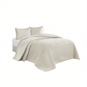 Juego de Cubrecamas Reversibles DB Cream Twin, 100% Poliéster, 3 Piezas, para Todas las Temporadas - Product Image 1