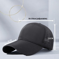 Casquette de baseball tendance 6 panneaux pour hommes et femmes, 100 % polyester, tissu maillé respirant, imperméable, séchage rapide, protection solaire 3D