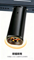 Briquet électronique portable mini à soufflerie, coupe-vent, en métal, compatible avec les téléphones Type C