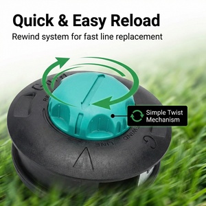 หัวตัดหญ้าแบบสตริงทริมเมอร์ประสิทธิภาพสูงแบบสากล ใช้งานได้ยาวนาน สำหรับ<span class=keywords><strong>เครื่อง</strong></span>ตัดหญ้าขนาดเล็ก พร้อมตัวป้องกันความปลอดภัย วัสดุ PA+ไนลอน สีดำ - Product Image 3