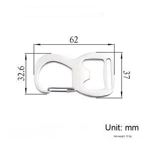 <span class=keywords><strong>Llavero</strong></span> de acero inoxidable de doble propósito, gancho de cordón, elegante abrebotellas de correas para exteriores para ropa y accesorios de equipaje - Product Image 6