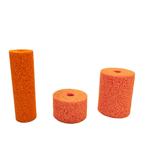 Custom Made Orange PU <b>Sponge</b> Cylinder Wear Resistance Cleaning And <b>Bath</b> <b>Sponges</b> - Product Image 1