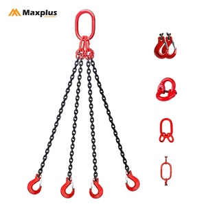 Eslinga de Cadena Soldada de Acero Industrial de Alta Resistencia G80 de Cuatro Patas con Ganchos - Product Image 1