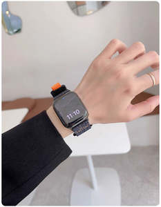 Meilleure vente Sport Pied De Poule Canvas Trail Loop Straps pour Smart <span class=keywords><strong>Watch</strong></span> Ultra2 pour Iwatch9 8 <span class=keywords><strong>7</strong></span> 41mm 45mm 49mm <span class=keywords><strong>Bracelet</strong></span> Band - Product Image 6