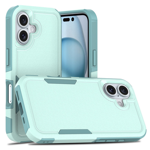 Heavy Duty 2 in 1 Hybrid Bumper TPU PC Phone Case for iPhone 16 Pro Max Rugged Shockproof Phone Case for iPhone 16