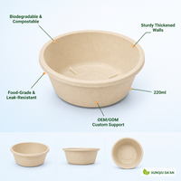 Bol en pulpe de canne à sucre biodégradable de 500 ml, récipient jetable épaissi pour plats à emporter, emballage alimentaire écologique pour barbecue et usage domestique