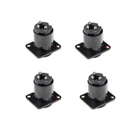 Prise jack mono verrouillable 1/4 pouce OEM, montage sur panneau, avec loquet rouge à dégagement rapide pour table de mixage, amplificateur, boîtier, boîte de jonction DIY, fourniture d'usine