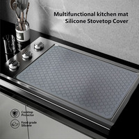 Tapis de protection pour plaque à induction en silicone tendance 28*20 pouces, couverture de drainage de cuisine, multifonctionnel, en stock
