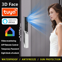 IP66 Waterdichte Tuya WiFi Slimme Deurvergrendeling Alexa Gezichtsherkenning Vingerafdruk Elektronische Slot voor Aluminium Deur OEM ODM