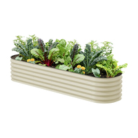 Kit de jardinière surélevée en métal de 17 pouces de hauteur pour légumes, fleurs et plantes au sol