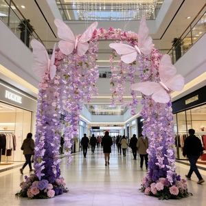 Arche de fleurs artificielles de luxe de grande taille <span class=keywords><strong>pour</strong></span> cérémonie de mariage, fête d'anniversaire, événement, cérémonie d'ouverture, festival, décoration commerciale - Product Image 4