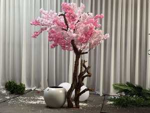 Albero di Ciliegio Artificiale Oh Arts Bonsai, Realizzato su Misura, Moderno ed Ecologico, Decorazione Rosa e Bianca per Casa e Matrimoni - Product Image 1