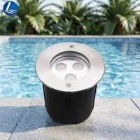Lumière LED submersible pour piscine 9W blanc chaud, acier inoxydable 316, lampe encastrée étanche IP68, AC DC 12V