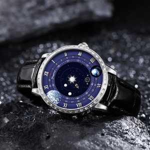 Reloj de Hombre de Lujo OEM de Acero Inoxidable, Movimiento Miyota, Cristal de Zafiro, Resistente al Agua 3ATM, Correa de Cuero Vacuno - Product Image 3