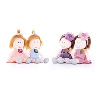 Poupée en tissu personnalisée, princesse mignonne aux cheveux désordonnés, en peluche courte, rembourrage en coton PP, jouet en peluche pour petite fille de 4 à 6 ans, cadeau pour la fête des enfants