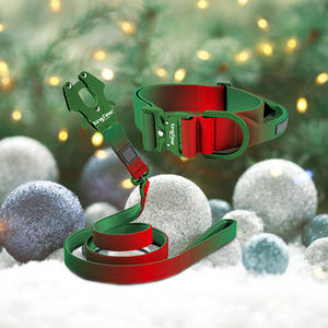 Correa y <span class=keywords><strong>Collar</strong></span> Ajustable Táctico de Nailon Personalizado para Perro, Acolchado de Neopreno con Hebilla Ligera de Metal de Aluminio para la Temporada Navideña - Product Image 1