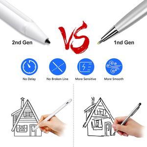Stylet rechargeable amélioré pour <span class=keywords><strong>iPad</strong></span> 2018 & 2019 <span class=keywords><strong>iPad</strong></span> <span class=keywords><strong>Air</strong></span> avec pointe en métal fin de 1.0mm et rejet de paume pour l'écriture de <span class=keywords><strong>dessin</strong></span> - Product Image 4