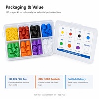 Kit d'assortiment de capuchons de masquage en silicone 160 pièces (M3-M24)