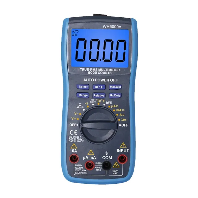VLUUKE WH5000A Digital Multimeter True RMS 6000 Counts Auto Range Aluminum Alloy 0.2 Accuracy Class Industrial Household Use