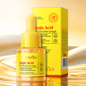 Suero Facial Blanqueador con Ácido Kójico, Cúrcuma <span class=keywords><strong>y</strong></span> Colágeno SADOER OEM ODM 30ml, Suero Anti-Manchas Oscuras, Suero para el Cuidado de la Piel con Ácido Kójico - Product Image 4