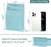 Sachet refermable personnalisé en Mylar à fond plat, anti-odeur, avec fermeture éclair et votre logo, idéal pour le stockage du café