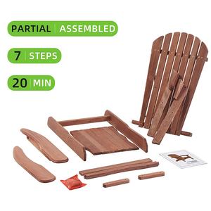 Silla Adirondack Plegable de Madera Maciza de Cedro Canadiense Moderna para Uso en Exteriores, Jardín, Escuela y Parque, Pintura Ecológica - Product Image 4