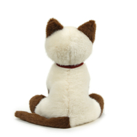 Vente en gros CPC mignon chat siamois doux et réaliste oreiller en peluche enfants dormir dessin animé chat oreiller PP coton pour le soulagement du stress