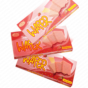 Wafer di glucosio all'ingrosso rotolo biscotti cioccolato vaniglia fragola crema aromatizzata scatola di imballaggio piccante gusto salato formaggio all'uovo - Product Image 3