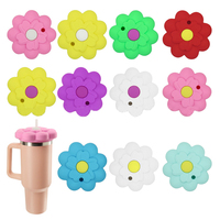 Couvercles anti-poussière en gros pour gobelet Stanley de 40 oz, couvercles de remplacement en silicone personnalisés en forme de fleur pour Stanley Quencher H2.0 40 oz