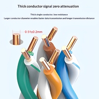 Cable de Red Cat5e Marca HS, Fabricante Directo, Origen Fujian, Modelo BK-45, 8 Conductores, 0.5mm 0.57mm, Libre de Oxígeno