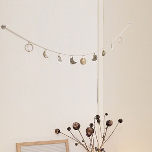 Série de décorations murales en tôle Iron Sheet Lunar Eclipse, avec fermoir homard en tôle Iron Sheet et 9 éléments suspendus à effet martelé, en forme de chaîne - Product Image 4