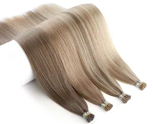 remy hair Straight Keratin Capsules Hair Nail U Tip Machine Made Remy Pre-Bonded Hair Extension