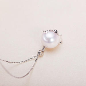 Joyería al por Mayor del Lago Shanxia, Accesorios de Plata Pura S925, Colgante de Tetera, Cadena de Clavícula con Perla de Agua Dulce para Mujer, Dorado - Product Image 1