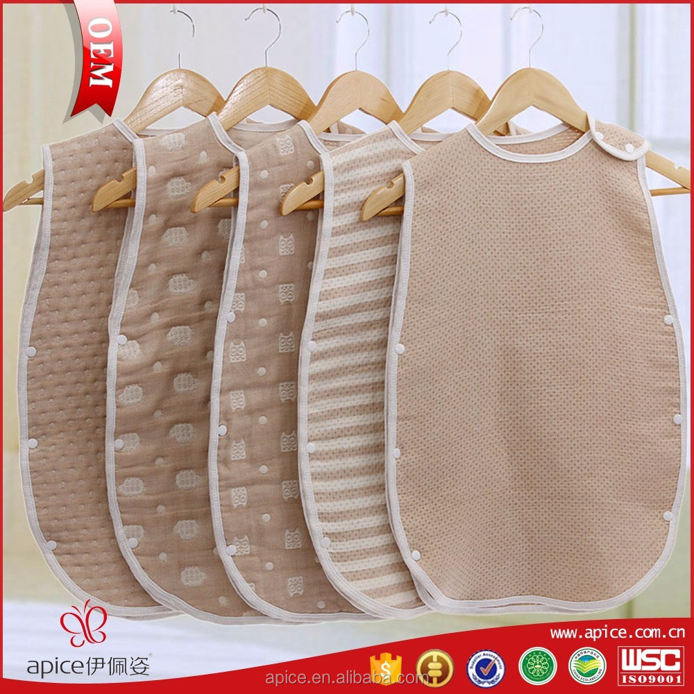 Amazon горячие продажи органический хлопок Лето Детские Муслин спальный мешок