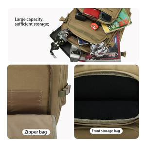 Large Capacity Tactical <b>Backpack</b> Nylon Softback for Outdoor Sports Hiking Cycling Mountaineering Camping Zipper Closure - Product Image 3