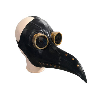 Masque de bec d'oiseau, accessoire de costume de docteur de la peste, taille unique, en latex, pour Halloween, cosplay, couvre-chef - Product Image 3