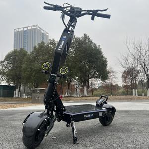 Trottinette électrique pliable de haute qualité Geofought avec pneus de route de 11 pouces, commande par application, 72V 30AH 40AH, autonomie de 120 km, avec siège - Product Image 1