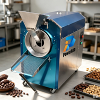 Torréfacteur de café électrique/à gaz Poweradd, machine de traitement du cacao et des noix, motorisé, en acier inoxydable, 220V 3.5kW, installation et nettoyage faciles