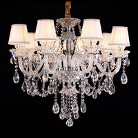 Luxe nouveau K9 6/8/10/15/18 bras moderne cristal Lustres De Cristal lampes lustres AC110V/220V décoration de la maison éclairage