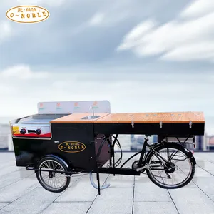 Mobiele Driewieler Voedsel Winkelwagen Vending Fiets Voor Snelle Voedsel Gourmet Bike