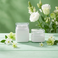 Flacon pompe airless carré 15ml 30ml 50ml pour fond de teint, emballage cosmétique, conteneur à mécanisme rotatif pour cosmétiques, flacon airless en plastique