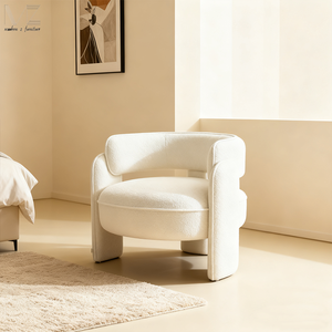 كرسي استرخاء فاخر عصري مغطى بقماش البوكليه الفريد للمنزل والفنادق، كرسي أنيق من القطيفة لغرفة المعيشة - Product Image 1