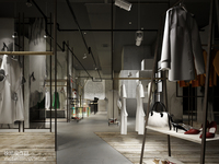 Meubles d'intérieur pour magasin de vêtements, présentoir en bois pour vêtements, table de présentation pour boutique de mode