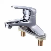 Robinet mitigeur de salle de bains en zinc plaque chromée, robinet de lavabo de bonne qualité en zinc à une poignée robinet de salle de bains