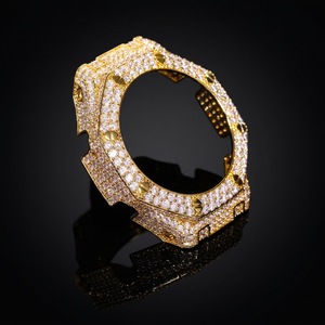 Montre <span class=keywords><strong>GA</strong></span>-<span class=keywords><strong>2100</strong></span> entièrement pavée de moissanite VVS, boîtier en laiton plaqué or, montre Busstown <span class=keywords><strong>g</strong></span> <span class=keywords><strong>Shock</strong></span> pour homme, luxe - Product Image 3