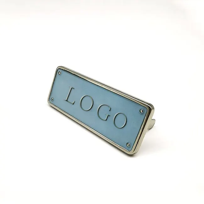 Etichette personalizzate con Logo in metallo con lettere in metallo per borse