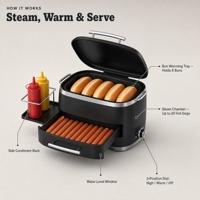 Machine à vapeur électrique 2 couches la plus vendue pour 20 hot-dogs, 6 pains, saucisses et pains, cuiseur vapeur pour légumes, pains Bao, saucisses Bratwurst