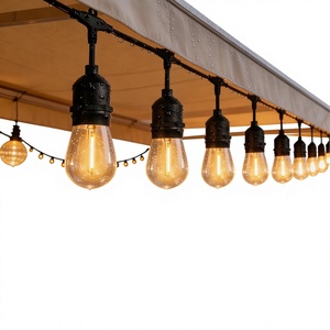 Cross-Border Best-Selling S14 IP65 Waterproof Crystal Outdoor <strong>Garden</strong> Light <strong>String</strong> E27 Bulb US Standard Yard Solar-Powered CE - Product Image 1