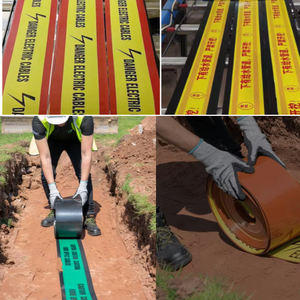 Cavi elettrici di protezione antincendio per cavi interrati Anti-corrosione HDPE LDPE copri il nastro di avvertenza della conduttura sotterranea - Product Image 5